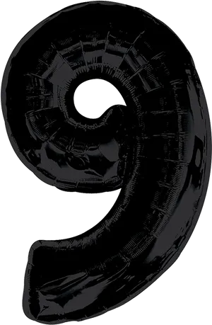 Black Inflatable Number9 Balloon PNG image