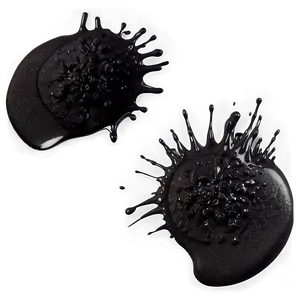 Black Ink Drop Splatter Png 36 PNG image