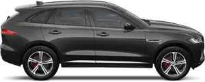 Black Jaguar S U V Side View