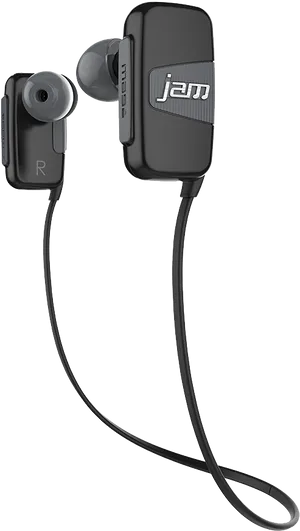 Black Jam Earbuds Isolated PNG image