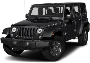 Black Jeep Wrangler Rubicon PNG