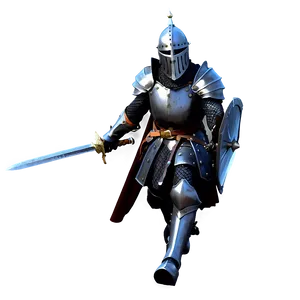 Black Knight Charging PNG Din