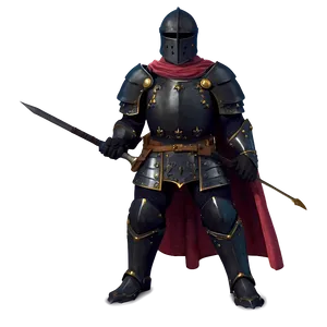 Black Knight With Cape Png 89 PNG image