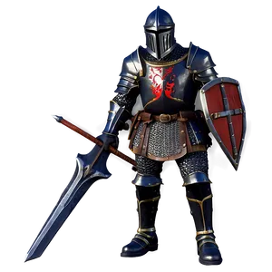Black Knight With Crossbow PNG Amo PNG