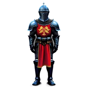 Black Knight With Flag PNG 63