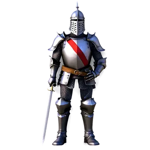 Black Knight With Flag PNG Vcy