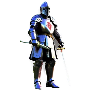 Black Knight With Sword Raised PNG Bde PNG
