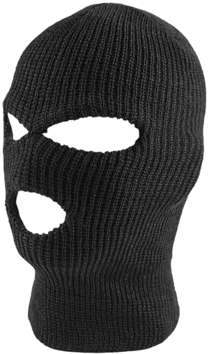 Black Knit Balaclava PNG image