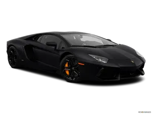 Black Lamborghini Aventador Side View