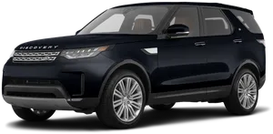 Black Land Rover Discovery Side View PNG image