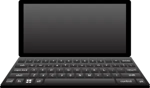 Black Laptop Keyboardand Screen