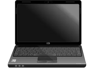 Black Laptop Vector Illustration