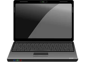 Black Laptop Vector Illustration