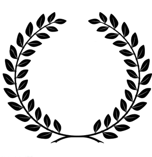 Black Laurel Wreath Graphic PNG image