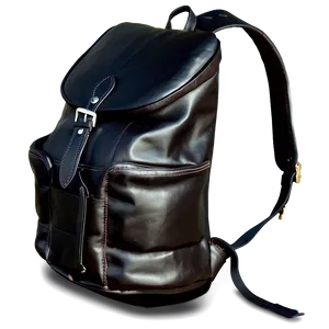 Black Leather Backpack Png Ckh37 PNG image