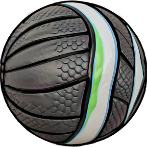 Black Leather Basketball Png 06252024 PNG image