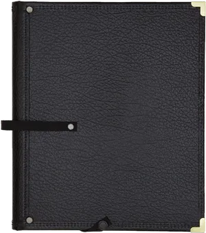 Black Leather Binder Closed PNG