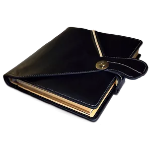 Black Leather Binder PNG 80