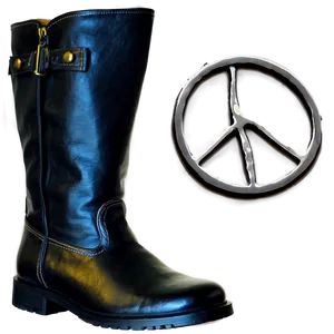 Black Leather Boot Png Bsv32 PNG image