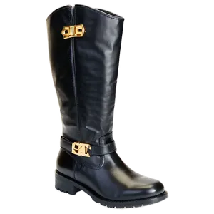 Black Leather Boots PNG Mtc