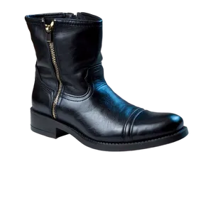 Black Leather Boots PNG Twl