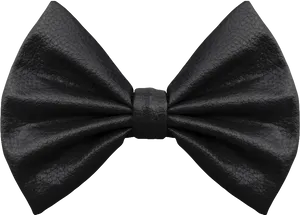 Black Leather Bow Tie PNG image