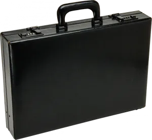 Black Leather Briefcase Isolated