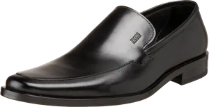 Black Leather Dress Shoe PNG image