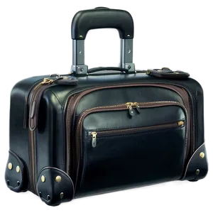 Black Leather Luggage Png Llc PNG image