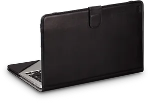 Black Leather Mac Book Case
