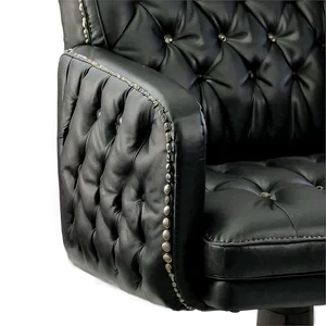 Black Leather Office Chair PNG Bfy38