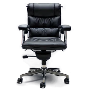 Black Leather Office Chair PNG Oxh7 PNG