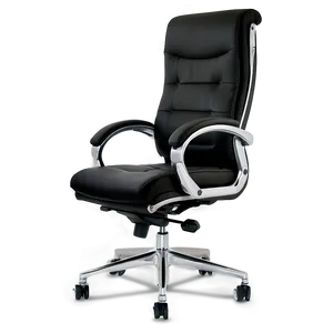 Black Leather Office Chair PNG Pbw PNG