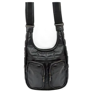 Black Leather Sling Bag Png Dyl PNG image