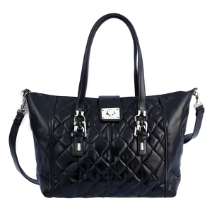 Black Leather Tote Bag PNG 06252024 PNG