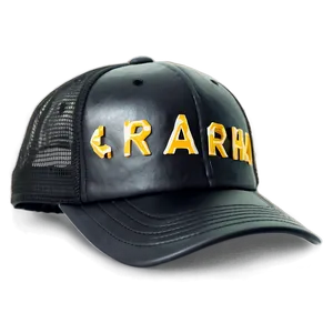Black Leather Trucker Hat PNG Aev79 PNG