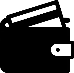 Black Leather Wallet Icon PNG
