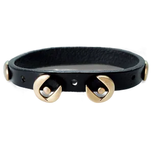 Black Leather Wristband PNG Lov