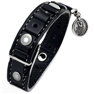 Black Leather Wristband Png Rbn PNG image