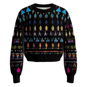 Black Lightweight Sweater PNG Oav