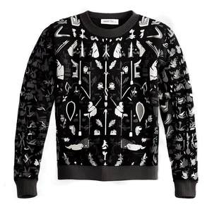 Black Lightweight Sweater PNG Ymr3 PNG