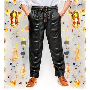 Black Linen Pants PNG Bpj