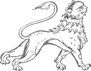 Black Lion Silhouette Art