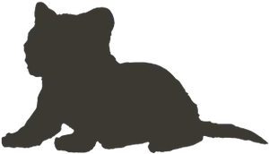 Black Lion Silhouette PNG image