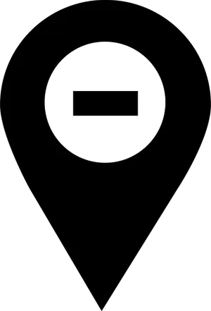 Black Location Pin Icon PNG