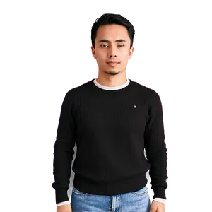 Black Long Sleeve Sweater PNG 06132024 PNG