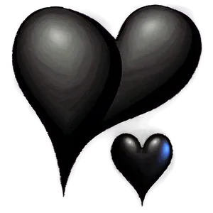 Black Love Heart Png 06272024 PNG image