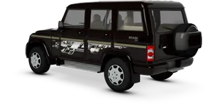 Black Mahindra Bolero S U V PNG image