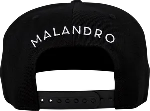 Black Malandro Baseball Cap PNG image