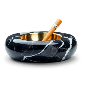 Black Marble Ashtray PNG 63